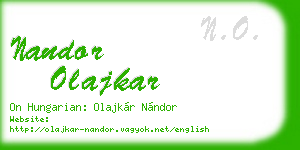 nandor olajkar business card